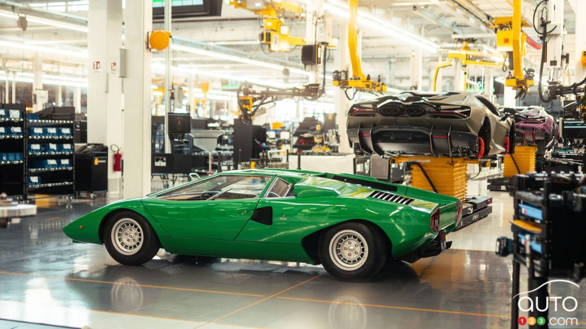 La Lamborghini Countach LP 400 1974, de profil