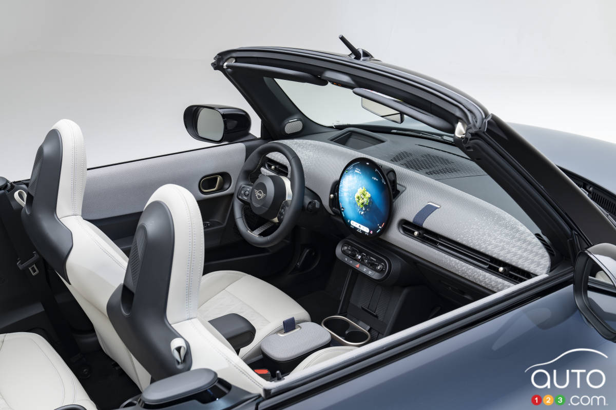 Mini Cooper décapotable 2025, habitacle