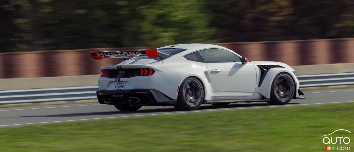 La Ford Mustang GTD Spirit of America 2025, trois quarts arrière