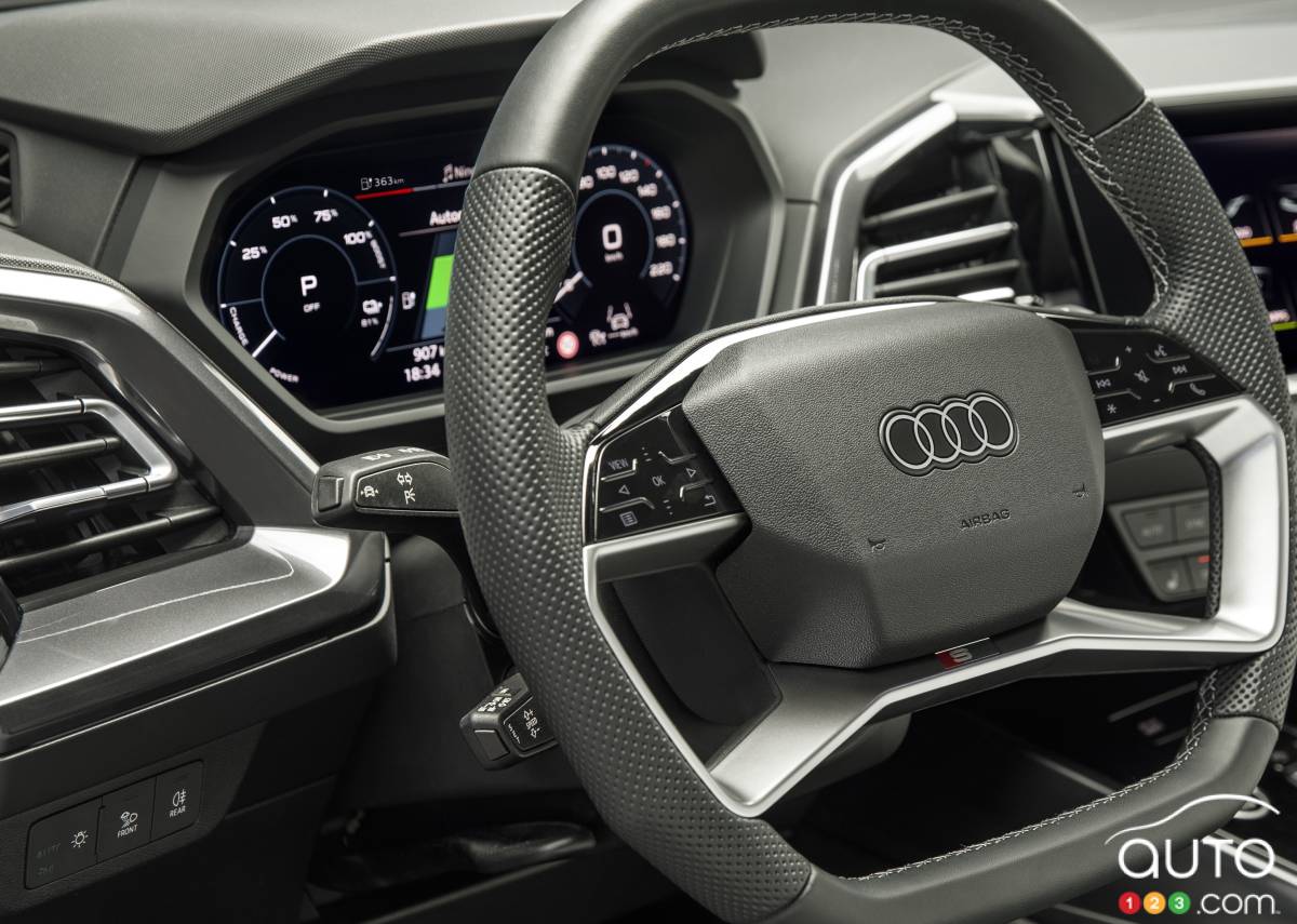 Audi Q4 e-tron S Line 2023, tableau de bord