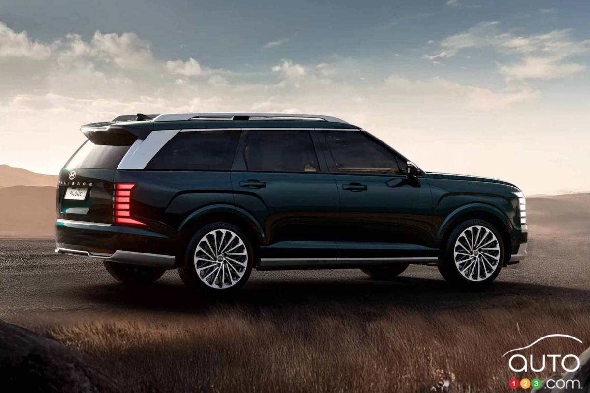 Le Hyundai Palisade 2026 (Corée du Sud), de profil