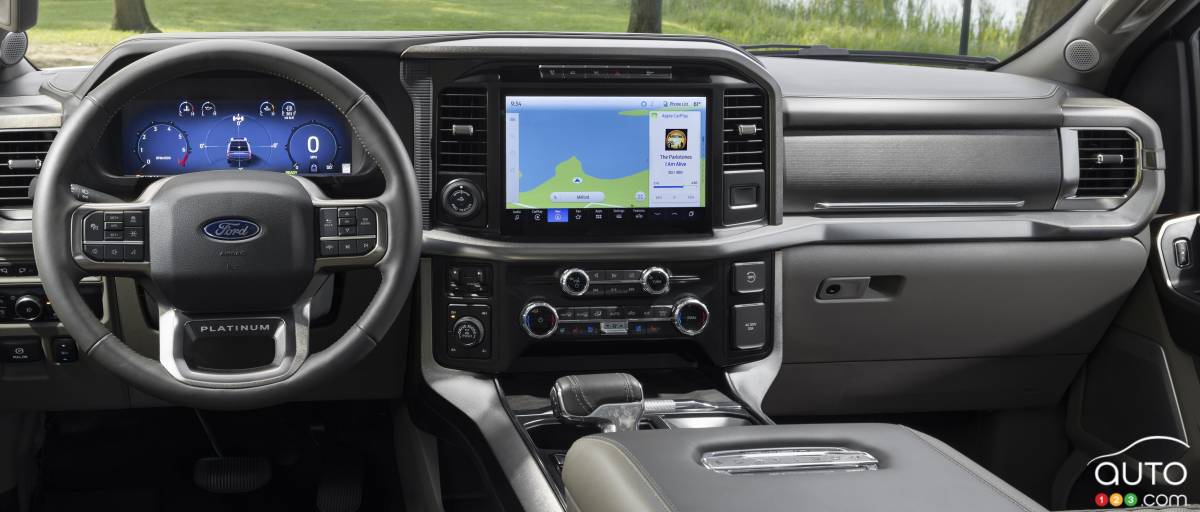 Tableau de bord du Ford F-150 Platinum 2025