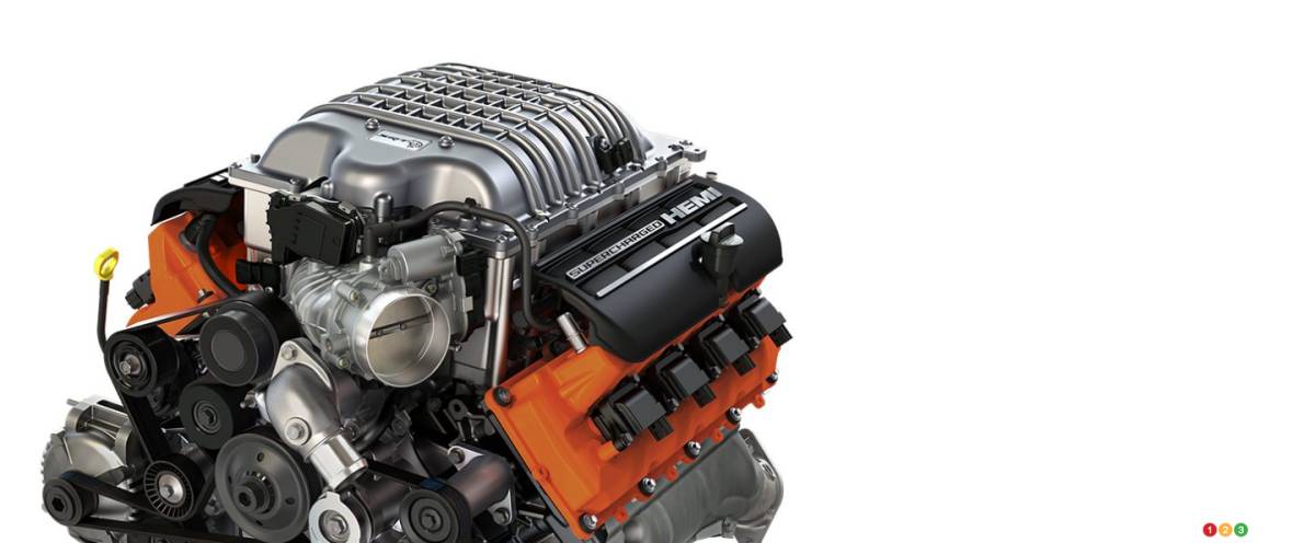 Moteur V8 6,2 litres du Jeep Grand Cherokee Trailhawk