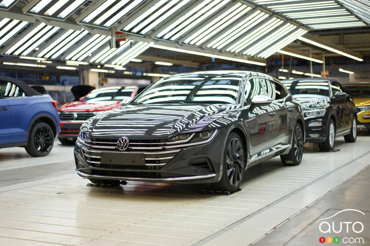Dans l'usine de Osnabruck de Volkswagen, en Allemagne