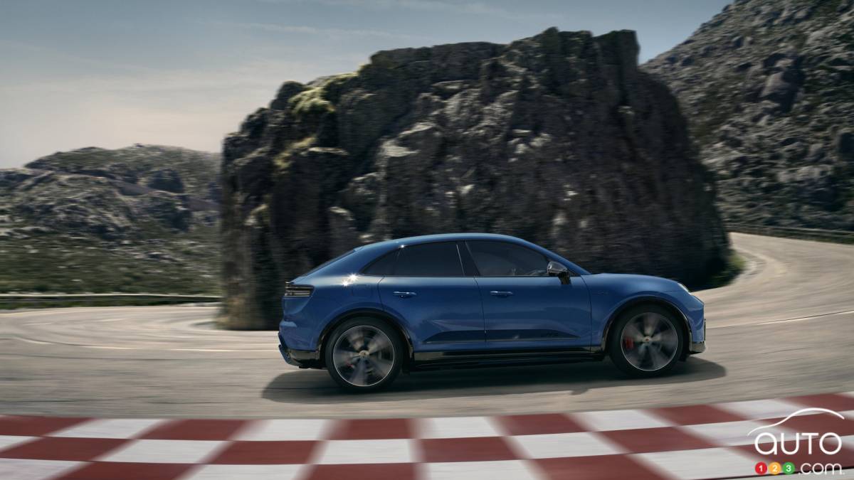 Porsche Macan GTS 2026, de profil