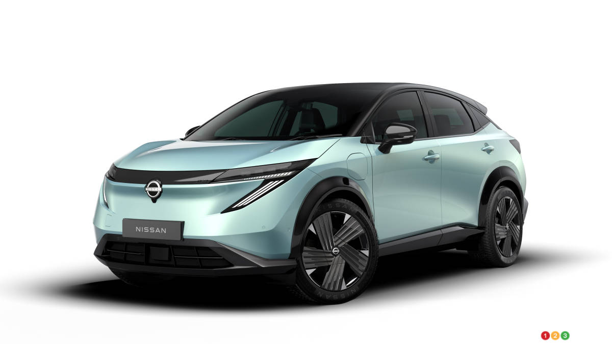 Nissan Ariya 2026, trois quarts avant