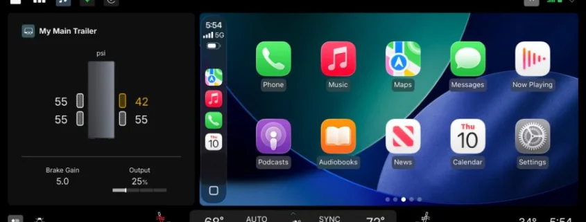 Apple carplay split home view screen projections trailering
