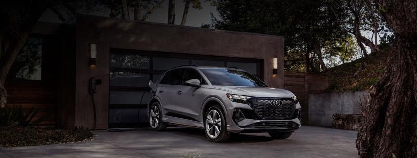 Audi Q4 e-tron vu de trois quarts avant